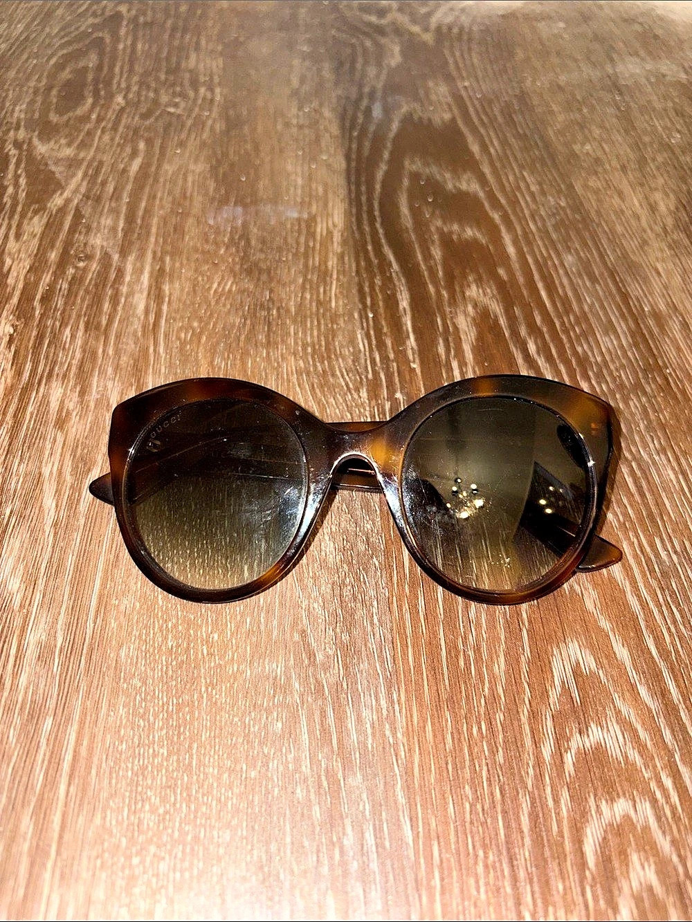 Gucci Cat-Eye Sunglasses Brown Tortoiseshell